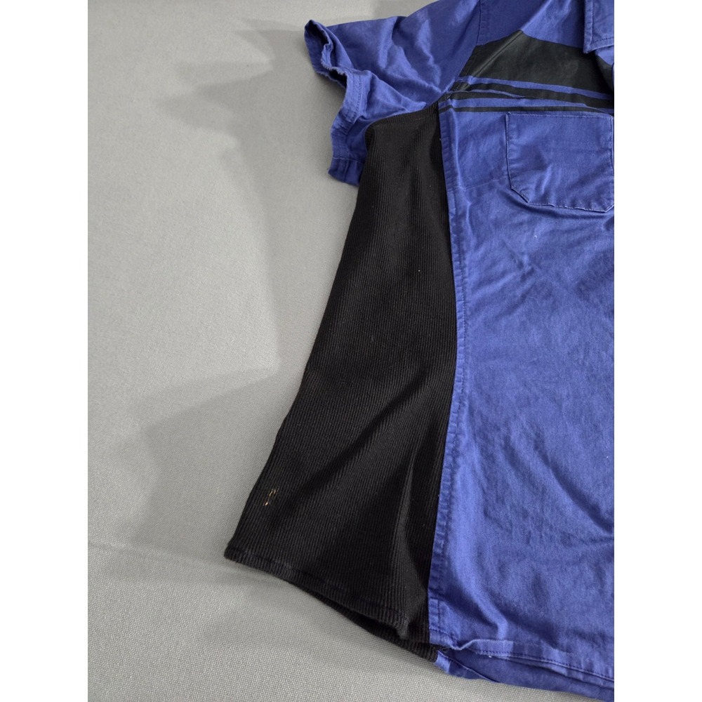 Harley Davidson Shirt Womens 2 Extra Large Wide Purple Black Zip Stretch Polo - Picture 3 of 7